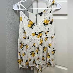 Torrid lemons zip back camisole strappy blouse